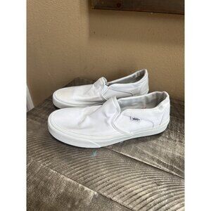 Vans Womens Asher White Skateboarding Shoes Size 10 (7738346)